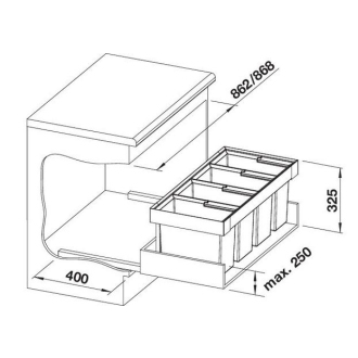 Blanco FLEXON II 90/4 521475 košový systém