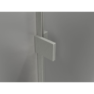 Mexen Lunar L Duo sprchovací kút s ľavým výklopným výklopom 100 x 75 cm, priehľadný, kartáčovaný nikel - 834L-100L-075P-97-00