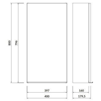 Cersanit Virgo skrinka závesná 40 sivá, úchyt chróm S522-037