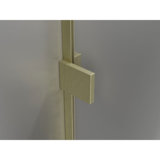 Sprchovací kút Mexen Lunar T ľavý výklopný 125 x 80 cm, priehľadný, kartáčované zlato - 834T-125-080-55-00-L