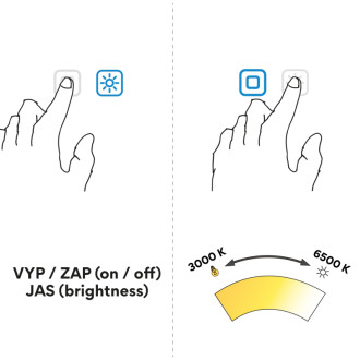 Nimco ZPB 31002RVX-05 BÍLÉ LED zrcadlo pr. 800 se dvěma dotykovými senzory