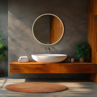 Nimco ZPB 31002RVX-05 BÍLÉ LED zrcadlo pr. 800 se dvěma dotykovými senzory