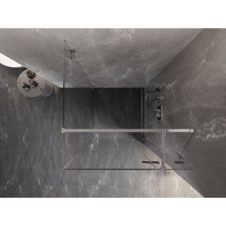 Sprchovací kút Mexen Lunar T s pravými pántami 120 x 120 cm, priehľadný, chróm - 834T-120-120-01-00-P