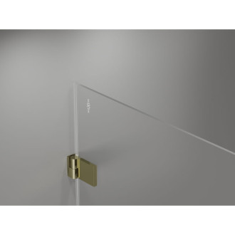 Sprchovací kút Mexen Lunar-B s pravými pántami 95 x 80 cm, priehľadný, zlatý - 832-095-080-50-00-P