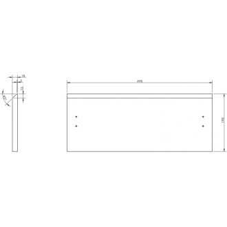 Čelo Mexen Orio pro korpus koupelnové skříňky 50 x 20 cm, matná černá - 91A10-0500-235-1-71