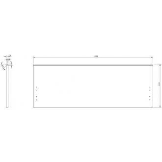 Drážkovaná přední strana Mexen Rivel pro korpus koupelnové skříňky 120 x 43,5 cm, matná černá - 91A20-1200-470-1-71