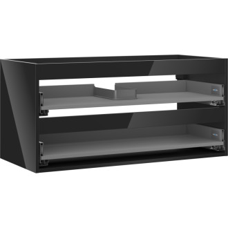 Korpus umývadlovej skrinky Mexen Box-A 100 cm, 2 zásuvky, čierny lesk - 91AX0-1000-470-2-70