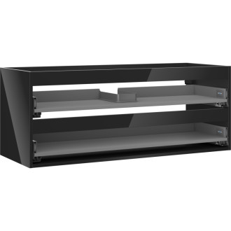 Korpus umývadlovej skrinky Mexen Box-A 120 cm, 2 zásuvky, čierny lesk - 91AX0-1200-470-2-70
