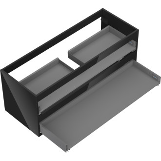 Korpus umyvadlové skříňky Mexen Box-A 120 cm, 2 zásuvky, černý lesk - 91AX0-1200-470-2-70