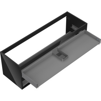 Korpus umyvadlové skříňky Mexen Box-A 140 cm, 2 zásuvky, černý lesk - 91AX0-1400-470-2-70