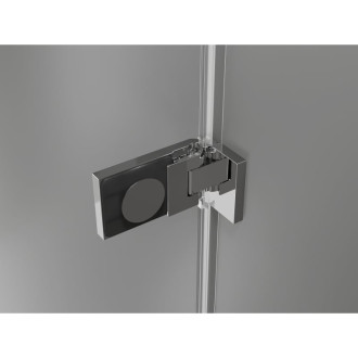 Sprchovací kút Mexen Lunar-F Duo skladací 80 x 75 cm, priehľadný, chróm - 836-080L-075P-01-00