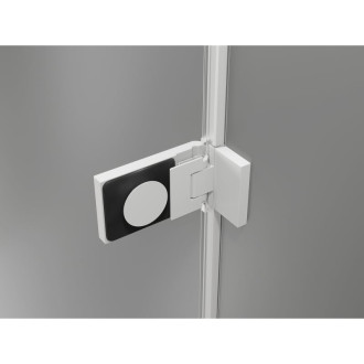 Sprchovací kút Mexen Lunar-F Duo skladací 90 x 75 cm, priehľadný, biely - 836-090L-075P-20-00