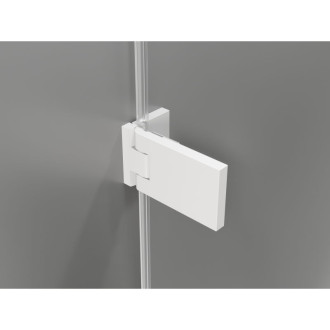 Sprchovací kút Mexen Lunar-F Duo skladací 90 x 90 cm, priehľadný, biely - 836-090L-090P-20-00