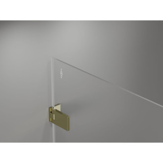 Skladací sprchovací kút Mexen Lunar-F Duo 90 x 80 cm, priehľadný, zlatý - 836-090L-080P-50-00