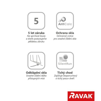 Ravak BLCP4-90 white+Transparent 3B270100Z1