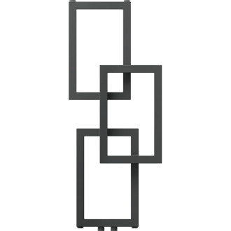 Dekoratívny kúpeľňový radiátor Mexen Grid 870 x 360 mm, 209 W, antracit - W215-0870-360-00-66