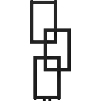 Dekoratívny kúpeľňový radiátor Mexen Grid 870 x 360 mm, 209 W, čierny - W215-0870-360-00-70