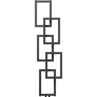 Dekoratívny kúpeľňový radiátor Mexen Grid 1360 x 390 mm, 349 W, antracit - W215-1360-390-00-66