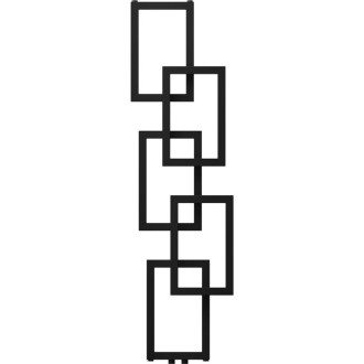 Dekoratívny kúpeľňový radiátor Mexen Grid 1360 x 390 mm, 349 W, čierny - W215-1360-390-00-70