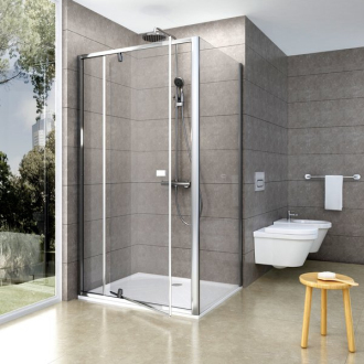 Ravak PPS-90 bright alu + Transparent 90G70C00Z1