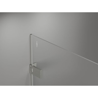 Sprchovací kút Mexen Lunar-F skladací ľavý 90 x 80 cm, priehľadný, kartáčovaný nikel - 836-090-080-97-00-L