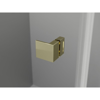 Skladací sprchovací kút Mexen Lunar-F Duo 95 x 90 cm, priehľadný, zlatý - 836-095L-090P-50-00