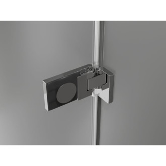 Sprchovací kút Mexen Lunar-F skladací pravý 100 x 90 cm, priehľadný, chróm - 836-100-090-01-00-P