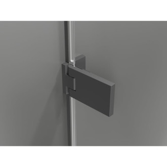 Skladací sprchovací kút Mexen Lunar-F Duo 95 x 90 cm, priehľadný, strieborná - 836-095L-090P-95-00