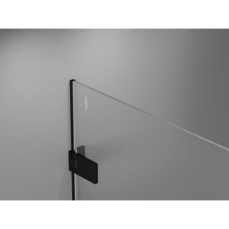 Sprchovací kút Mexen Lunar-F L skladací ľavý 90 x 70 cm, priehľadný, čierny - 836L-090-070-70-00-L