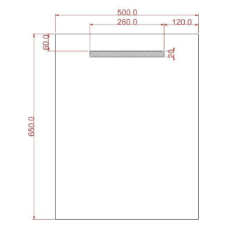 LINEA - zrkadlo s osvetlením 500 x 650 mm (š xv) OLNZLIN