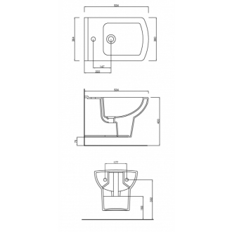 závesný bidet NERO OLKGNE02BDE00