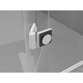 Mexen Lunar-F L skladací sprchovací kút pravý 95 x 80 cm, priehľadný, biely - 836L-095-080-20-00-P