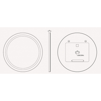 MORAVA okrúhle zrkadlo s LED osvetlením priemer 700 mm ZRMORA6464