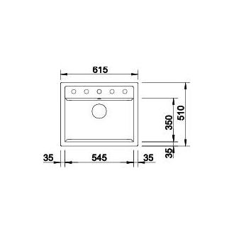 Blanco DALAGO 6 514198 jednodrez bez odkvapu aluminium drez vstavaný