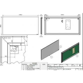 BLANICE obdĺžnikové zrkadlo s LED podsvietením V 800 × Š 600 mm ZRBLAN8060