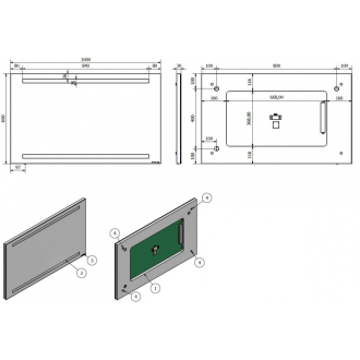 NEŽIARKA obdĺžnikové zrkadlo s LED osvetlením V 600 × Š 800 mm ZRNEZA6080