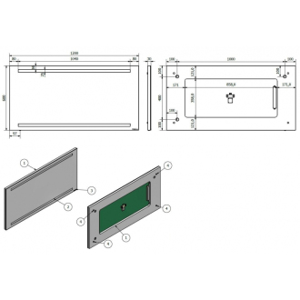 NEŽIARKA obdĺžnikové zrkadlo s LED osvetlením V 600 × Š 800 mm ZRNEZA6080