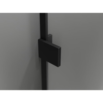 Sprchovací kút Mexen Lunar-F L skladací pravý 75 x 70 cm, priehľadný, čierny - 836L-075-070-70-00-P