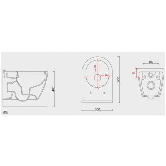 závesné WC UNO (rimless) + SLIM sedátko soft-close OLKGUN30DAK00