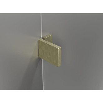 Sprchovací kút Mexen Lunar T s pravými pántami 130 x 80 cm, priehľadný, kartáčované zlato - 834T-130-080-55-00-P