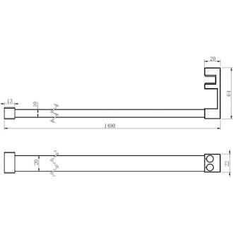 Držiak na uteráky Mexen do sprchového kúta, chróm - 800-06-01