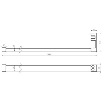 Držiak na uteráky Mexen do sprchovej steny, kartáčované zlato - 800-06-55