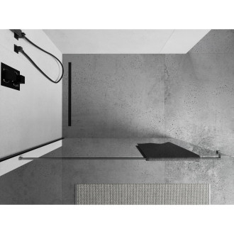 Vešiak na uteráky Mexen do sprchovej steny, kartáčovaný, sivý - 800-06-66