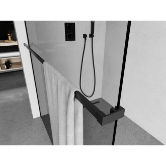 Vešiak na uteráky Mexen do sprchového kúta, čierny - 800-06-70