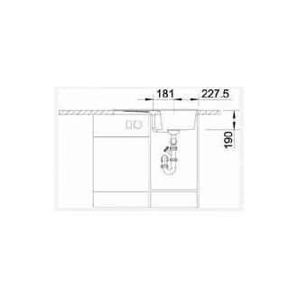 Blanco ZIA 45 S 514717 drez s odkvapom, obojstranný aluminium drez vstavaný