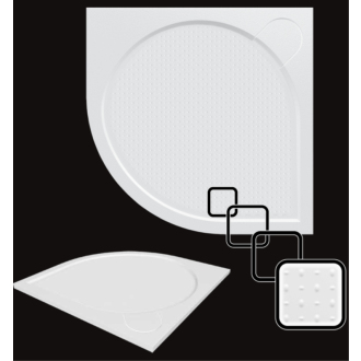 LARA - vanička liaty mramor, štvrťkruh 900x900x30 mm, R550, bez nožičiek, VANKCCTVRT90