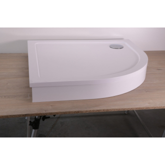 KLARA - čelný panel k vaničke z liateho mramoru, štvrťkruh 900x900x100 mm, VANKLMPAN90