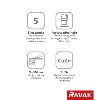Ravak TD 022.00/150 Vaňová nástenná 150 mm X070065