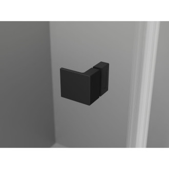 Sprchovací kút Mexen Lunar-B Duo s výklopným mechanizmom 90 x 85 cm, priehľadný, čierny - 832-090L-085P-70-00