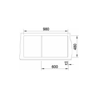 Blanco ZIA 6 S 514733 drez s odkvapom, obojstranný aluminium drez vstavaný